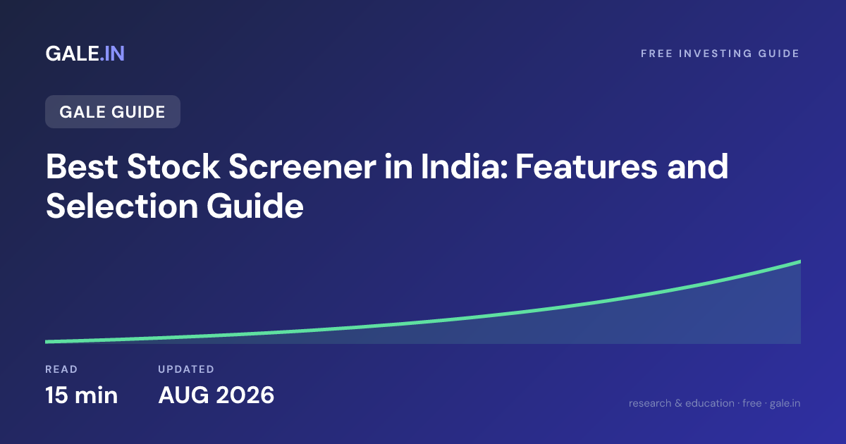 Best Stock Screener in India: Features and Selection Guide