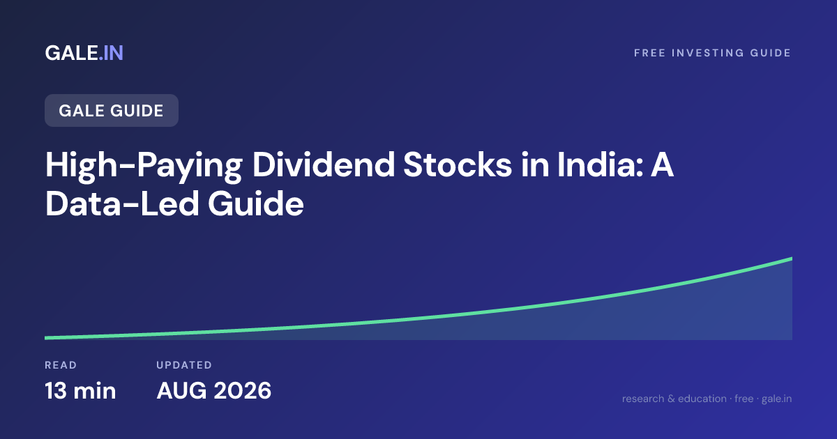 High-Paying Dividend Stocks in India: A Data-Led Guide