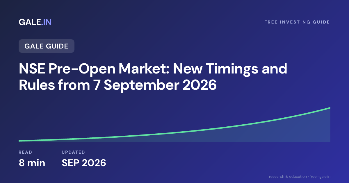 NSE Pre-Open Market: New Timings and Rules from 7 September 2026