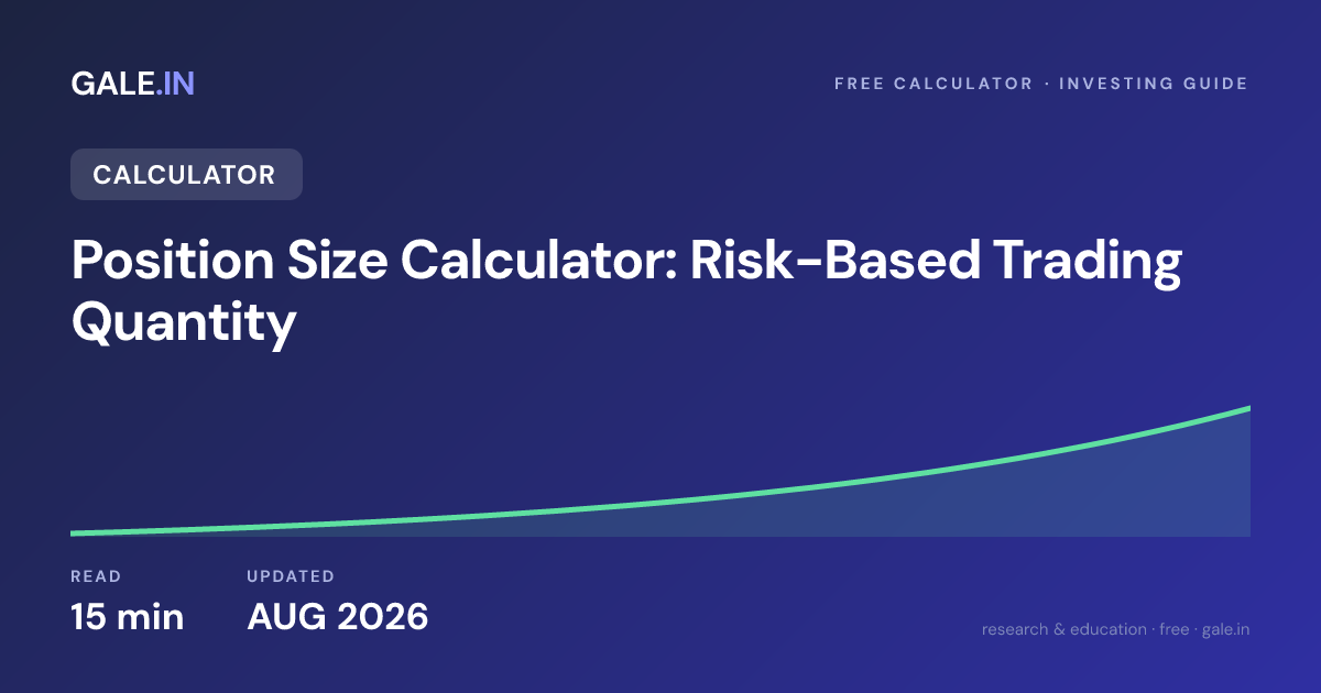 Position Size Calculator: Risk-Based Trading Quantity