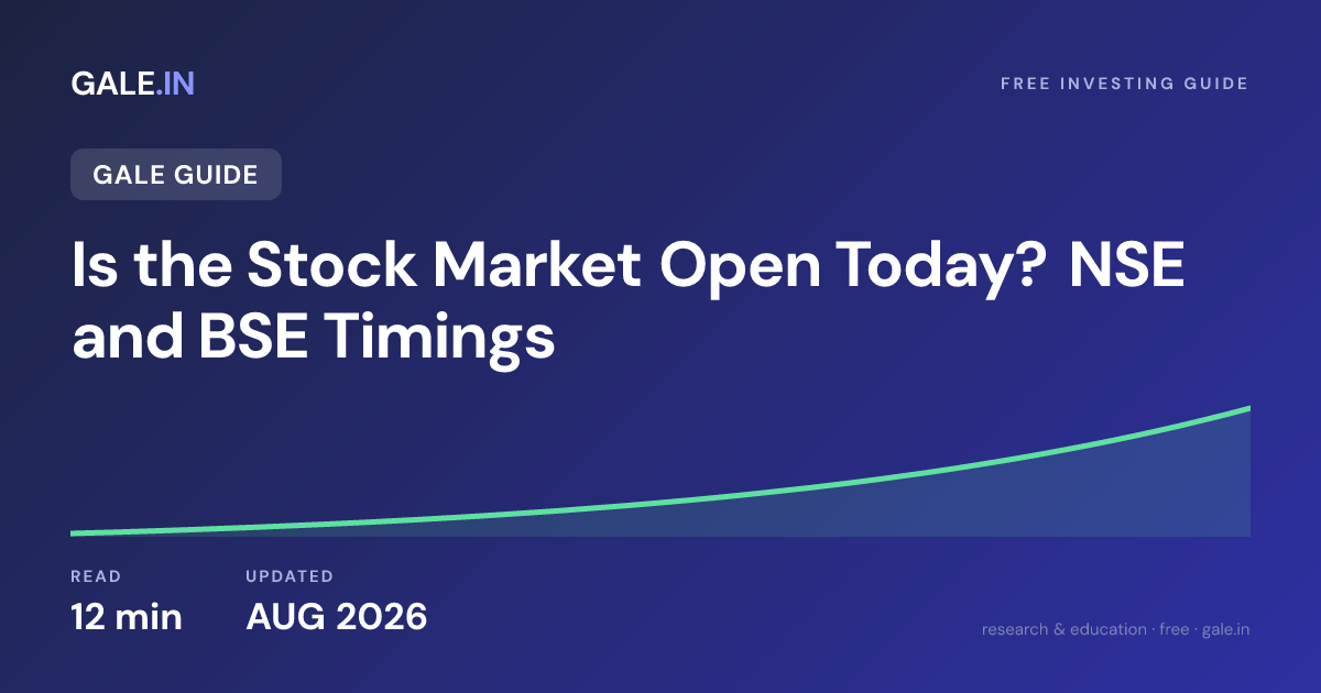 Is the Stock Market Open Today? NSE and BSE Timings